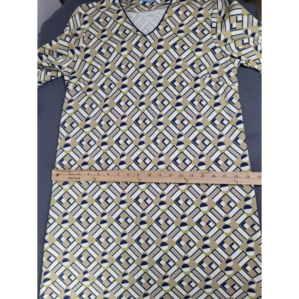 J. McLaughlin Women's LG Judith Dress Kaleidoscope Geometric Print Midi - Picture 6 of 9